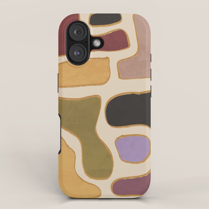 Modern Abstract Minimal Shapes 123 Iphone Case
