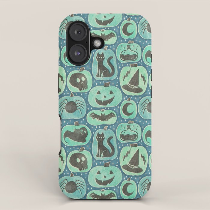 Halloween Pumpkins - Ghoulish Green  Iphone Case