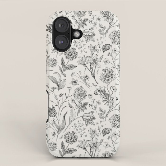 Toile De Jouy Vintage French Floral Iphone Case