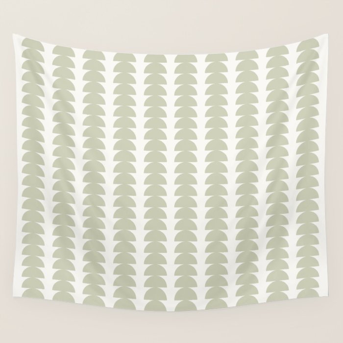 Maude Pattern - Natural Green Wall Tapestry