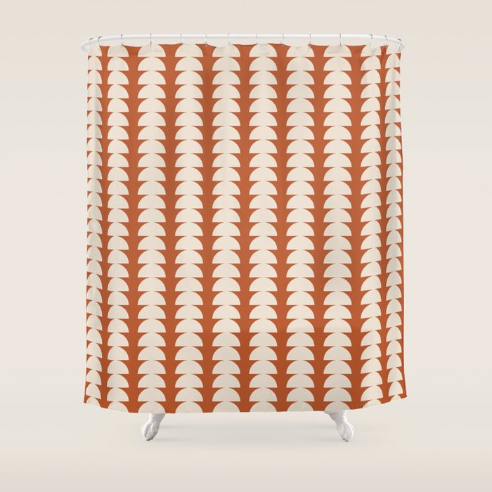 Maude Pattern - Vintage Orange Shower Curtain