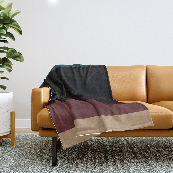 Contemporary Color Block Xii Throw Blanket