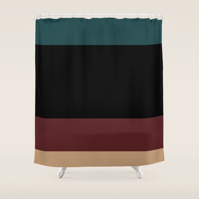 Contemporary Color Block Xii Shower Curtain