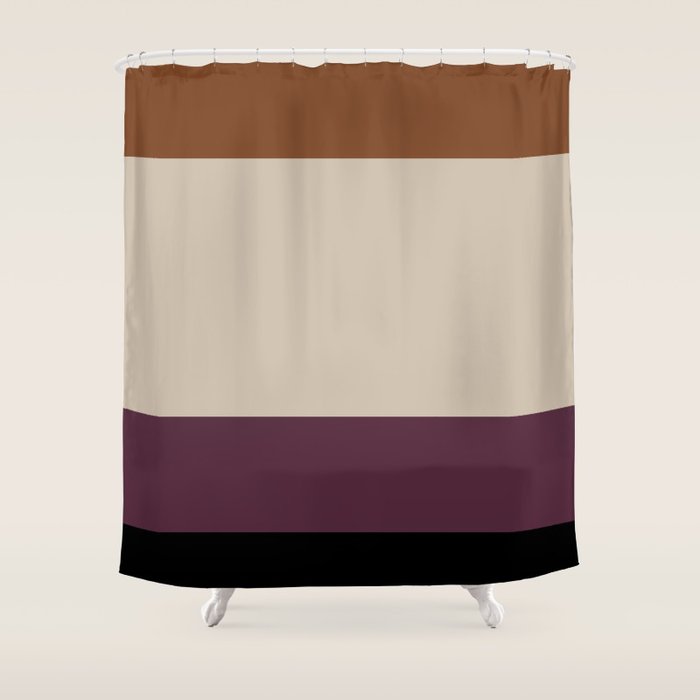 Contemporary Color Block Vi Shower Curtain