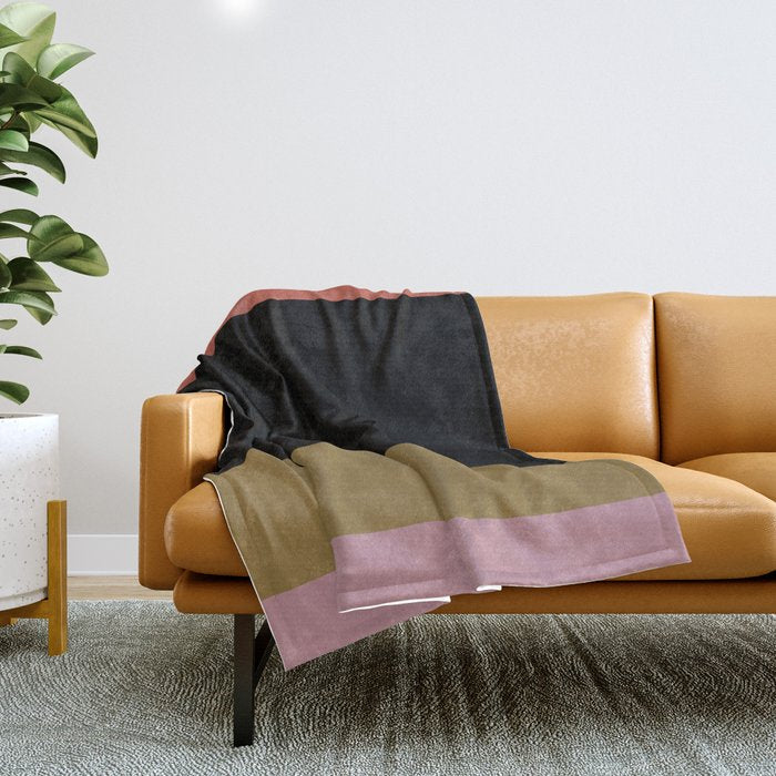 Contemporary Color Block Iv Throw Blanket