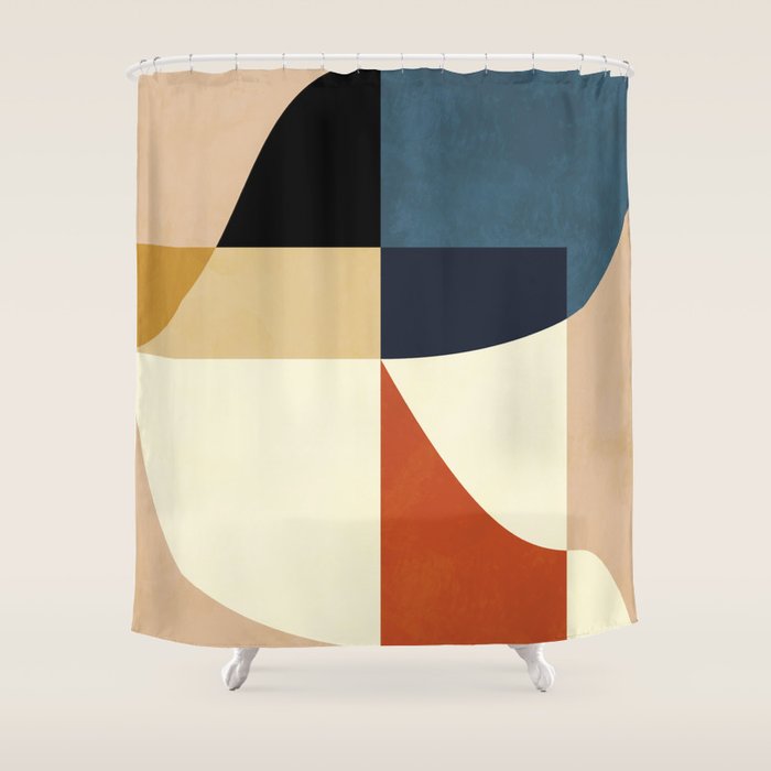 Mid Century Abstract Shapes Fall Winter 14 Shower Curtain