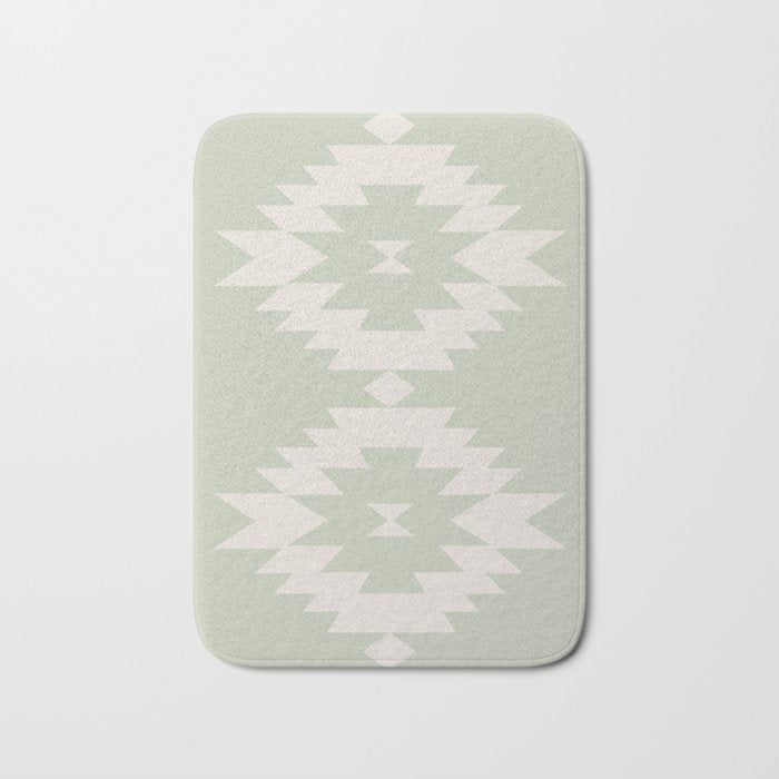 Southwestern Minimalism - Neutral Sage Green Bath Mat