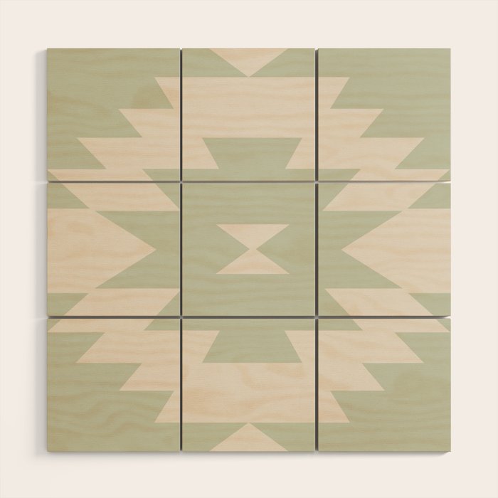 Southwestern Minimalism - Neutral Sage Green Wood Wall Art