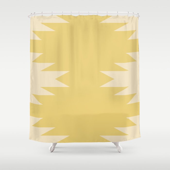 Geometric Southwestern Minimalism - Bright Golden Yellow Shower Curtain
