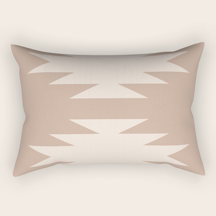Geometric Southwestern Minimalism - Neutral Natural Beige Rectangular Pillow