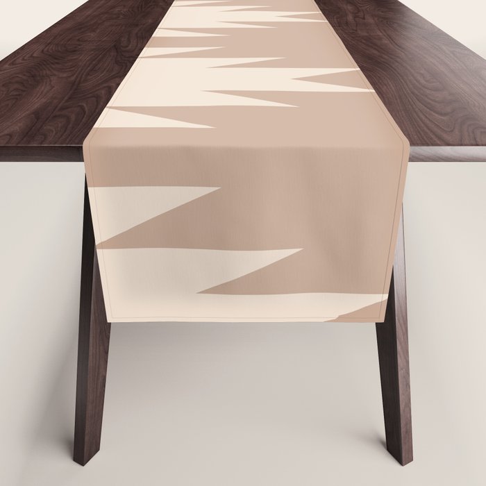 Geometric Southwestern Minimalism - Neutral Natural Beige Table Runner