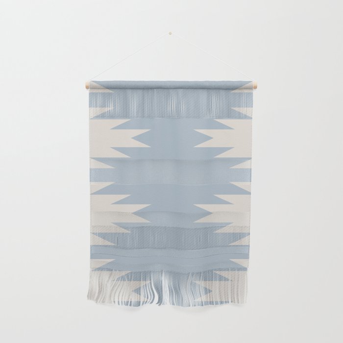 Geometric Southwestern Minimalism - Soft Sky Blue Wall Hanging