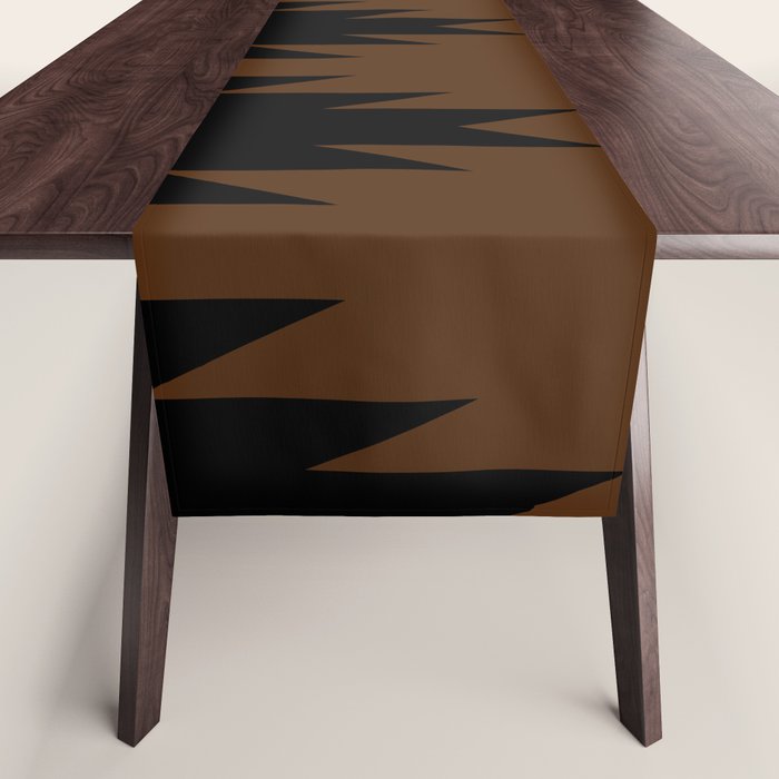 Geometric Southwestern Minimalism - Earthy Burnt Orange Table Runner