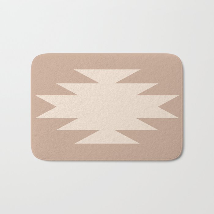 Geometric Southwestern Minimalism - Neutral Natural Beige Bath Mat