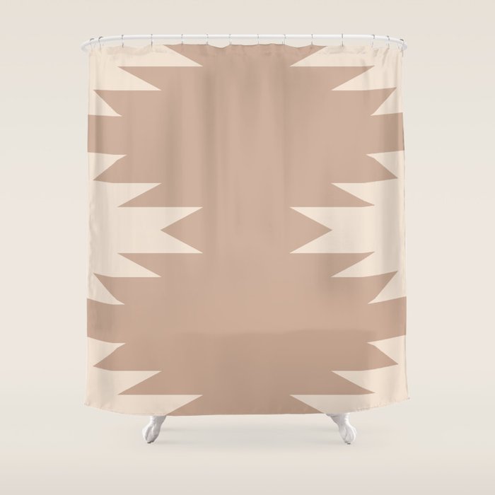 Geometric Southwestern Minimalism - Neutral Natural Beige Shower Curtain