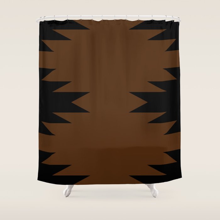Geometric Southwestern Minimalism - Earthy Burnt Orange Shower Curtain