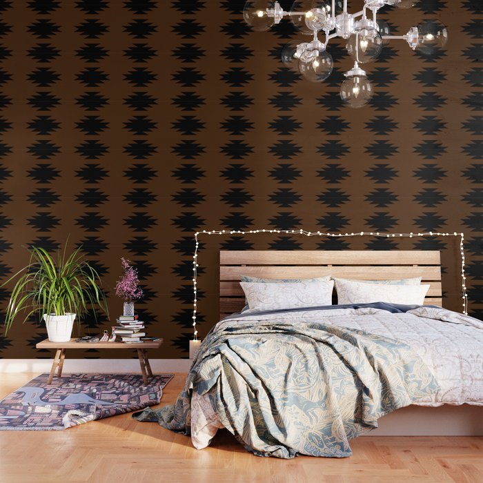 Geometric Southwestern Minimalism - Earthy Burnt Orange Wallpaper