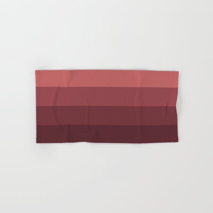 Minimal Retro Sunset Sunrise - Burgundy Ruby Red Bath Towel
