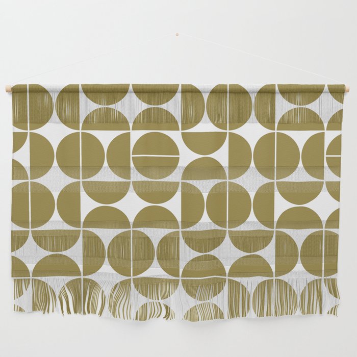 Mid Century Modern Geometric 04 Flat Gold Wall Hanging