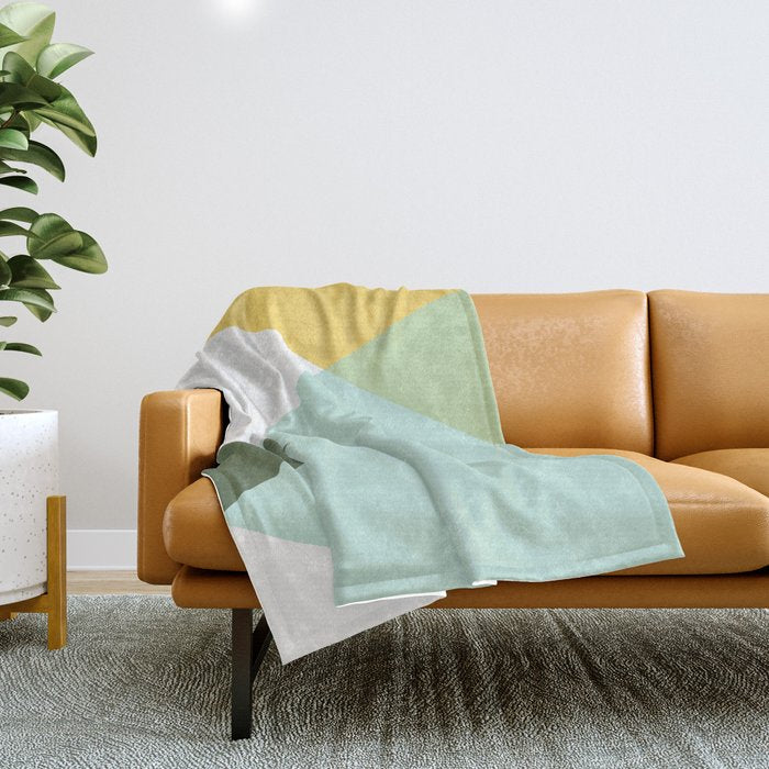 Geometrics - Citrus & Concrete Throw Blanket