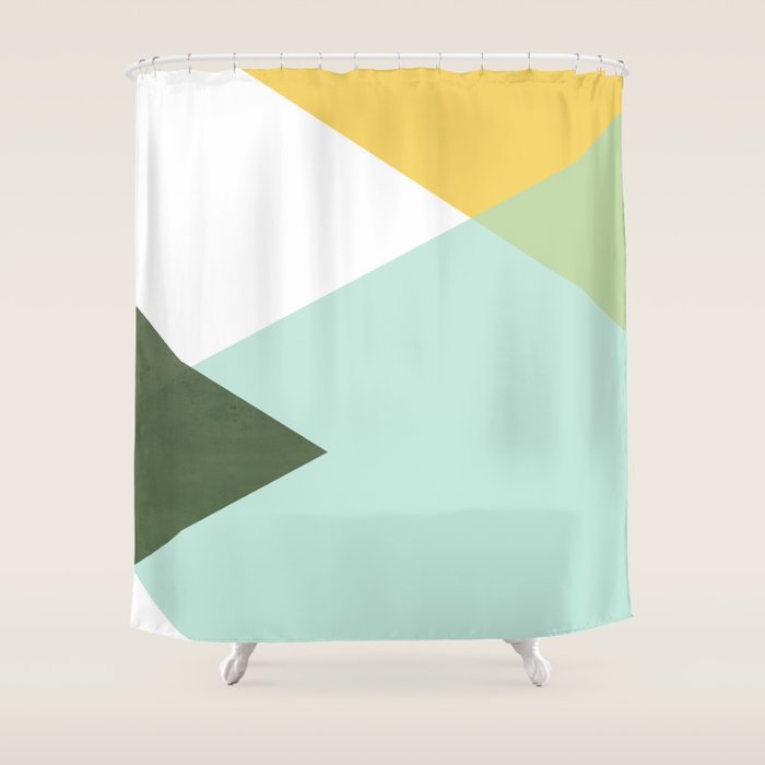 Geometrics - Citrus & Concrete Shower Curtain