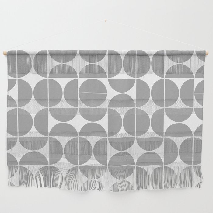Mid Century Modern Geometric 04 Grey Wall Hanging