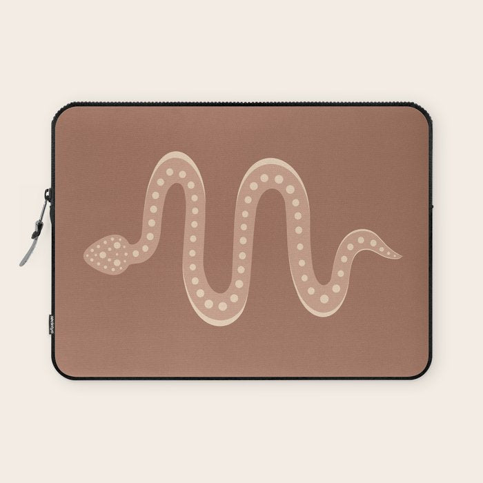 Minimal Snake - Neutral Rose Laptop Sleeve