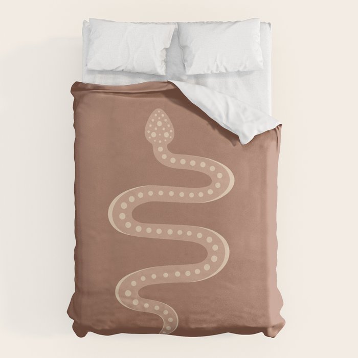 Minimal Snake - Neutral Rose Duvet Cover