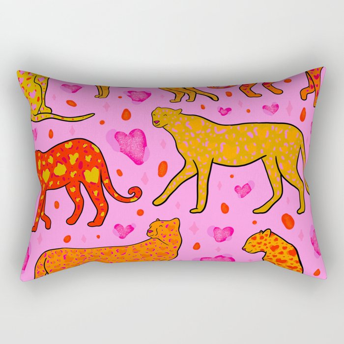 Valentine Leopard Print Rectangular Pillow