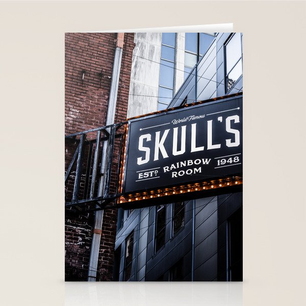 Skull'S Rainbow Room Nashville Tennessee Stationery Card