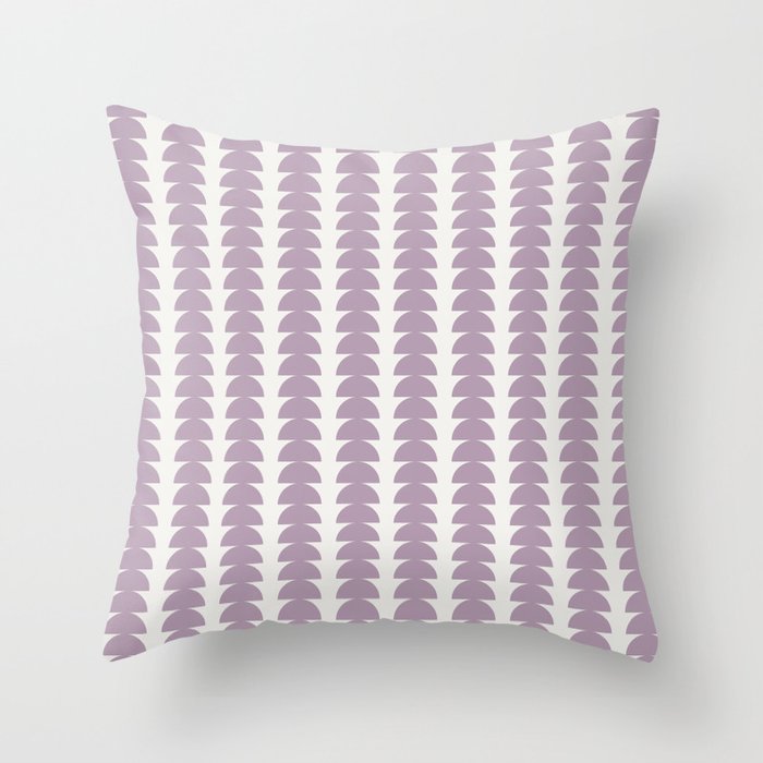 Maude Pattern - Lilac Purple Throw Pillow
