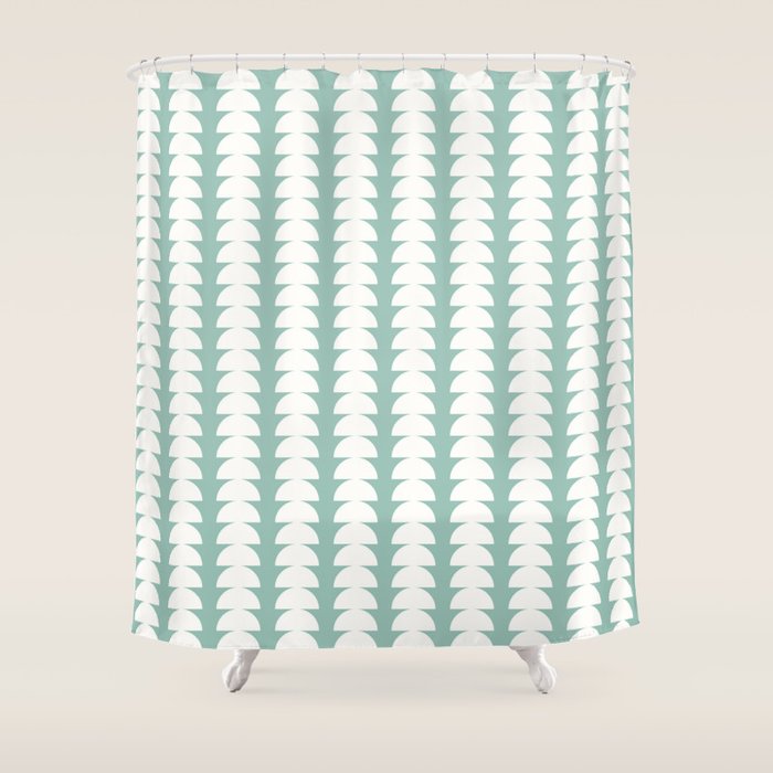 Maude Pattern - Teal Green Shower Curtain