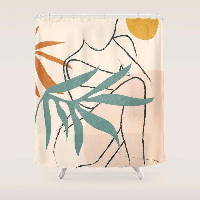 Minimal Line In Nature Ii Shower Curtain