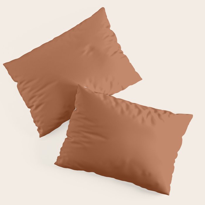 Clay Solid Deep Rich Rust Terracotta Colour Pillow Sham