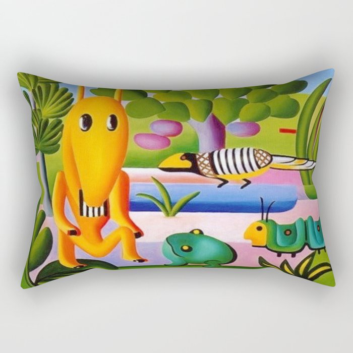 Classical Masterpiece 'A Cuca' By Tarsila Do Amaral Rectangular Pillow