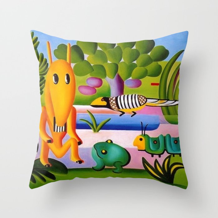 Classical Masterpiece 'A Cuca' By Tarsila Do Amaral Throw Pillow