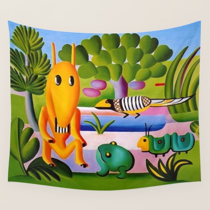Classical Masterpiece 'A Cuca' By Tarsila Do Amaral Wall Tapestry