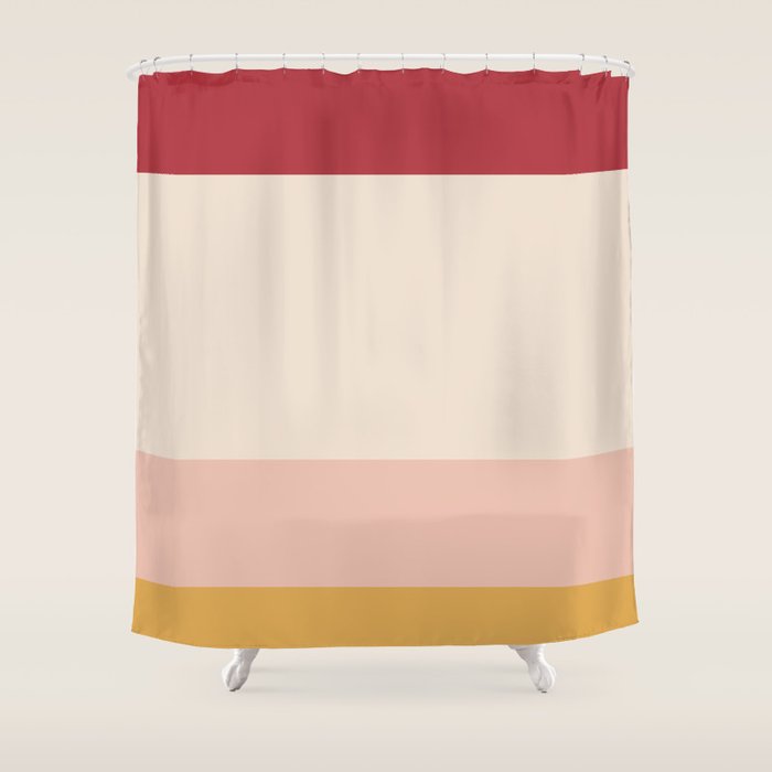 Contemporary Color Block Ii Shower Curtain