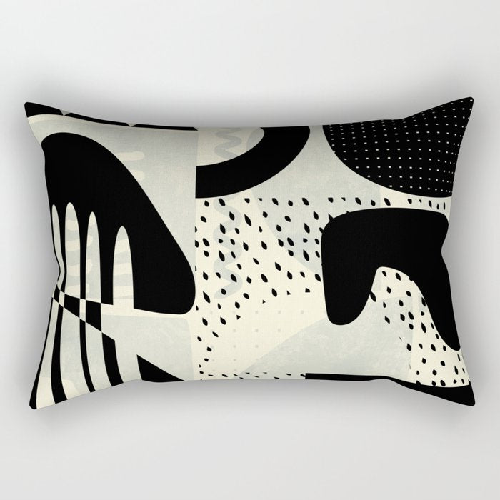 Mid Century Geometric Abstract Rectangular Pillow