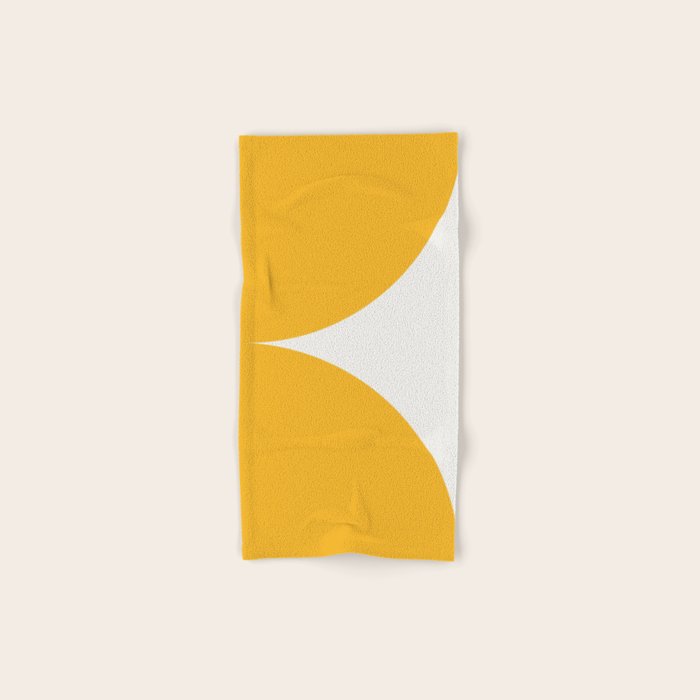 Bold Geometric Shapes - Golden Yellow Bath Towel