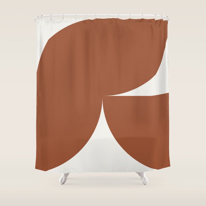 Bold Geometric Shapes - Red Shower Curtain