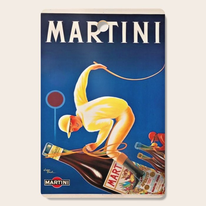 Vintage Martini And Rossi Sparkling Wine Vermouth Advertisement Poster Cutting Board