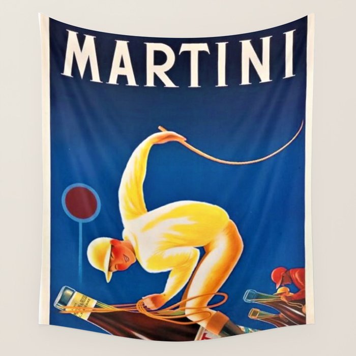 Vintage Martini And Rossi Sparkling Wine Vermouth Advertisement Poster Wall Tapestry