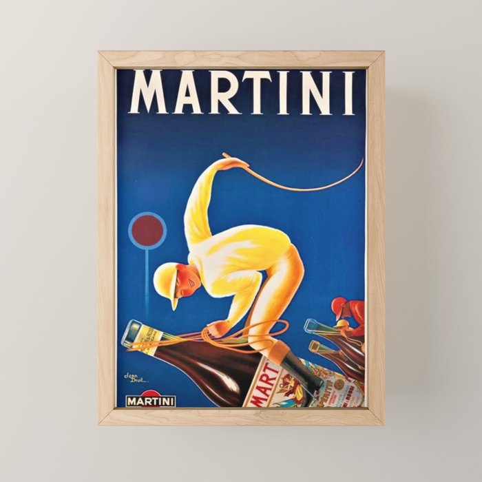 Vintage Martini And Rossi Sparkling Wine Vermouth Advertisement Poster Mini Art Print