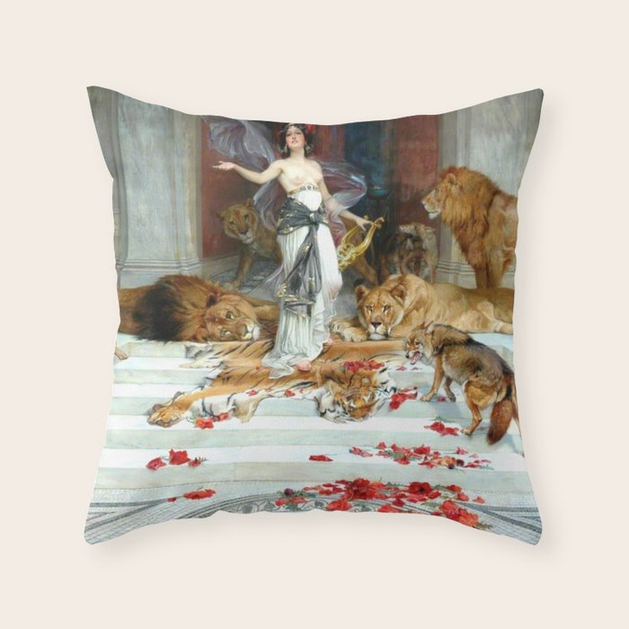 Wright Barker Circe Nyph Goddess Of Magic Witch Enchantress Turn Men Into Animals Throw Pillow