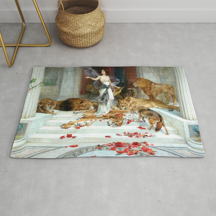 Wright Barker Circe Nyph Goddess Of Magic Witch Enchantress Turn Men Into Animals Rug