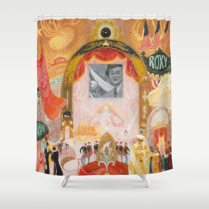 Florine Stettheimer "The Cathedrals Of Broadway" Shower Curtain