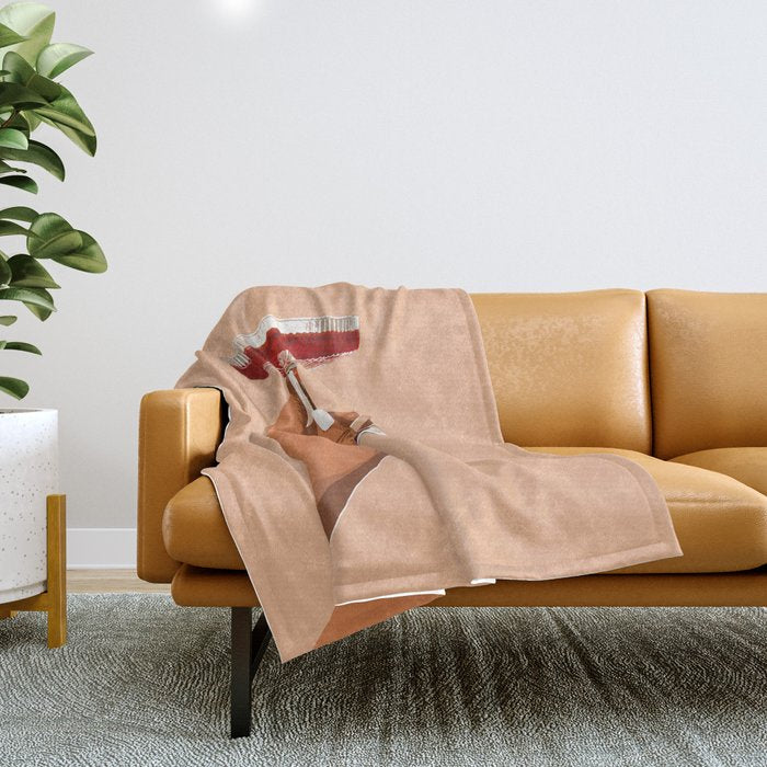 Cheers To Love, Laughter & Happily Ever After #Painting #Illustration Throw Blanket
