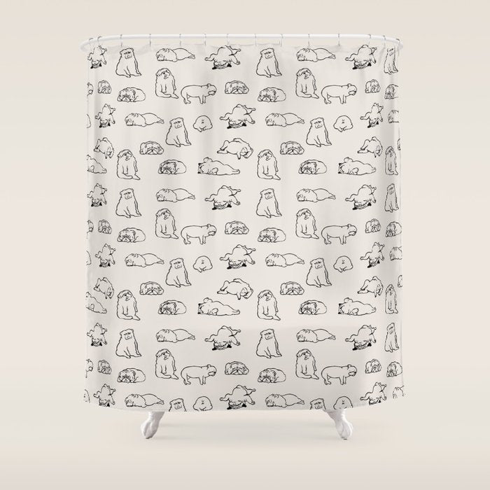 More Sleep English Bulldog Shower Curtain