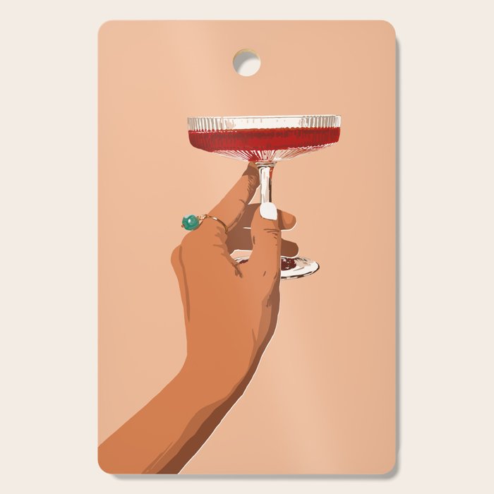 Cheers To Love, Laughter & Happily Ever After #Painting #Illustration Cutting Board